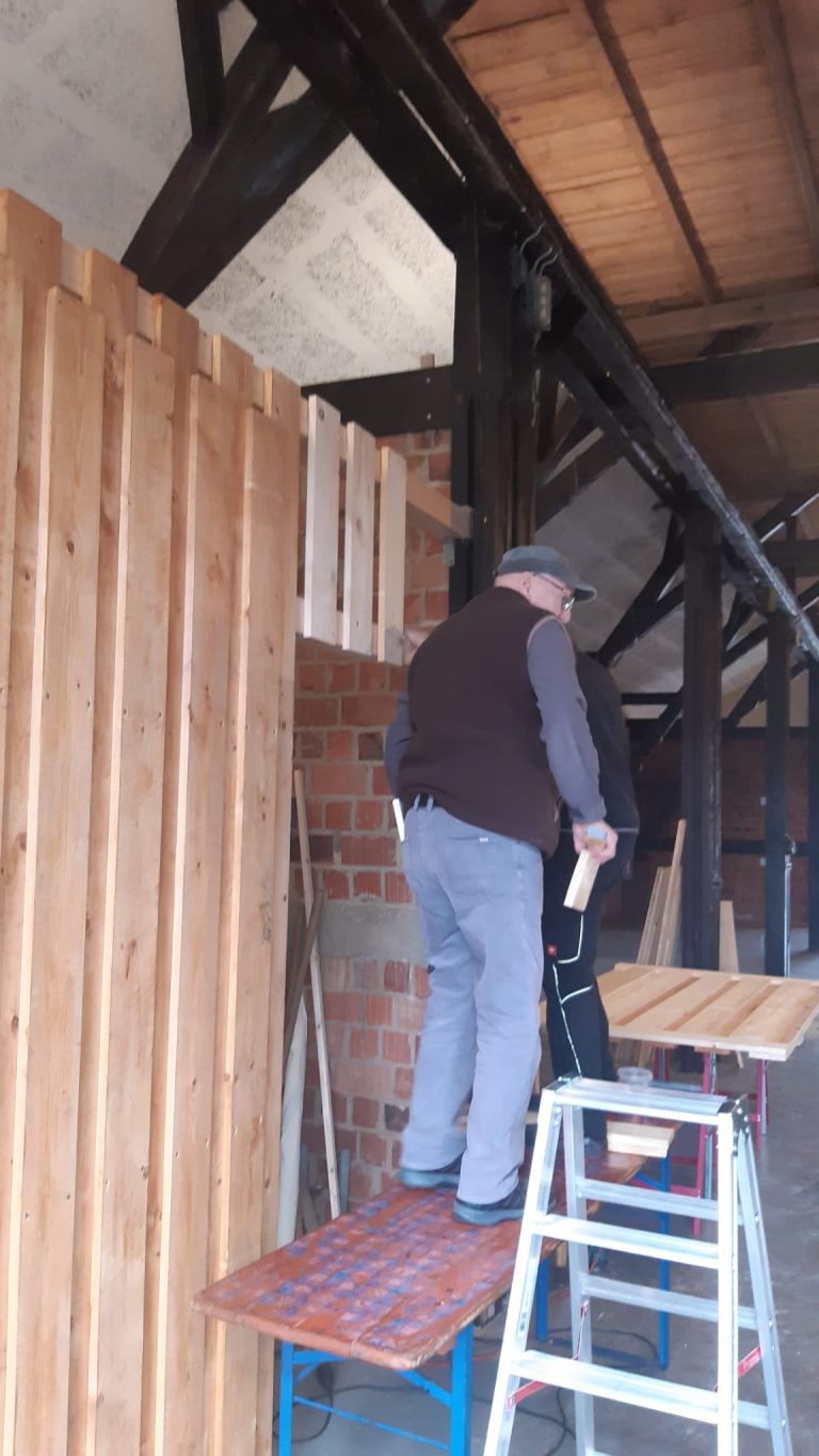 Neugestalteter Lagerraum in der Domänenscheune